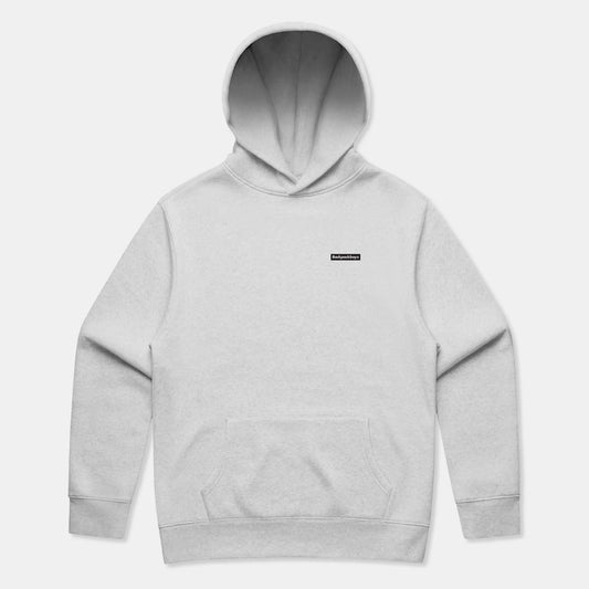 BOX LOGO SWEAT À CAPUCHE GRIS CHINÉ