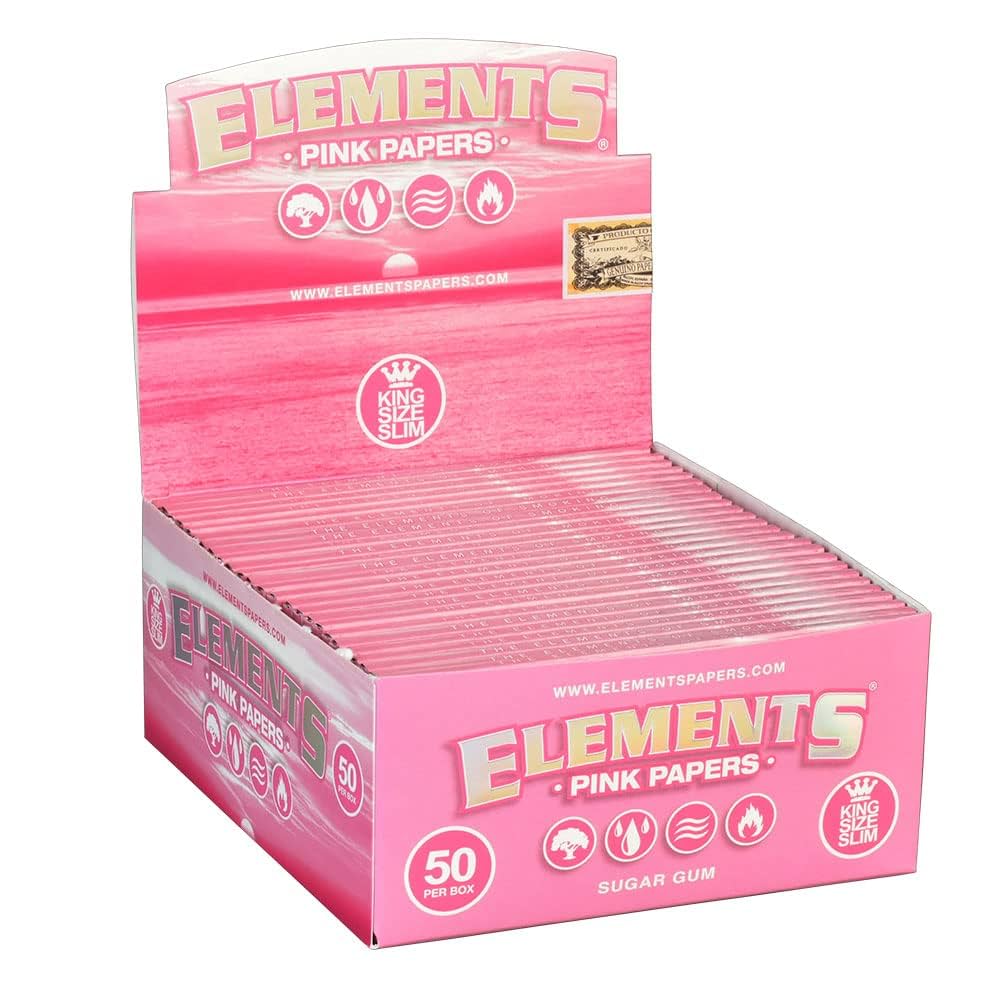 Feuilles Elements Pink King Size Slim