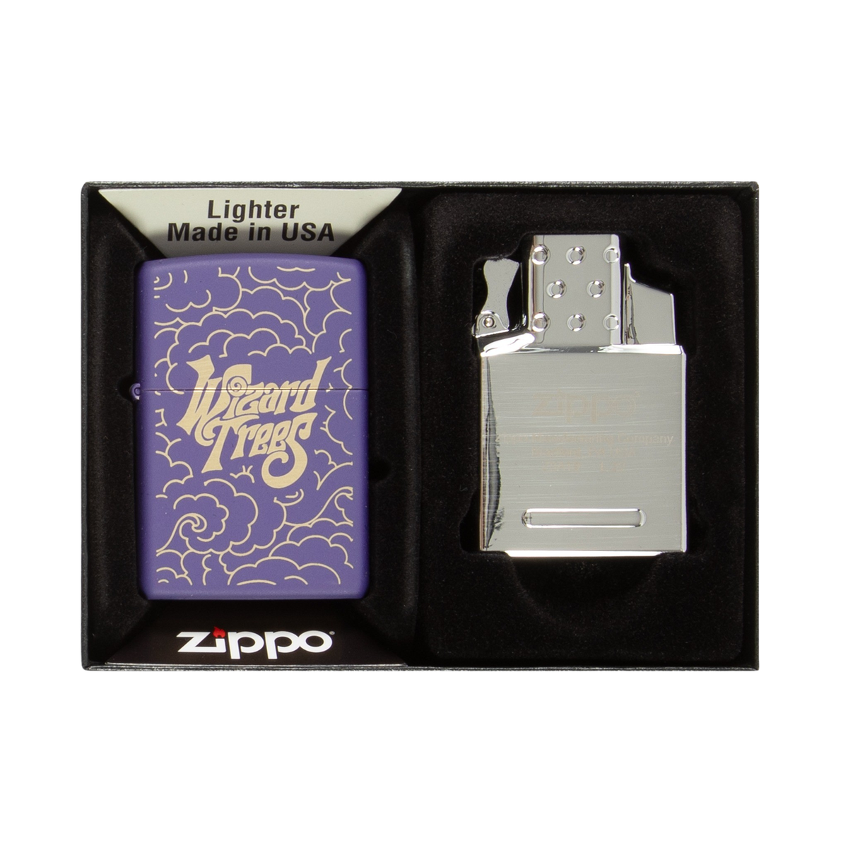 Zippo violet et or Wizard Trees